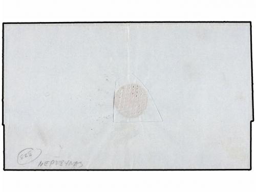 ✉ ESTADOS UNIDOS. 1847. 5c. deep dark brown, a fine four mar