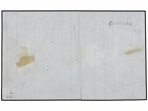 ✉ SUIZA. 1864 (April 30). Registered outer letter sheet fran