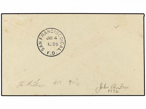 ✉ SAMOA. 1895 (May 22). Cover to SAN FRANCISCO via LONDON fr