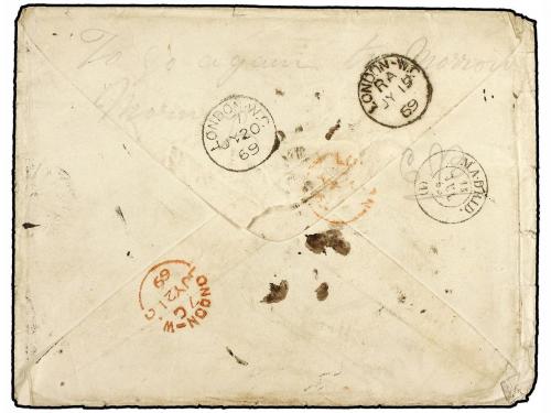 ✉ GRAN BRETAÑA. 1869. SANTA CRUZ DE TENERIFE (Canary Islands