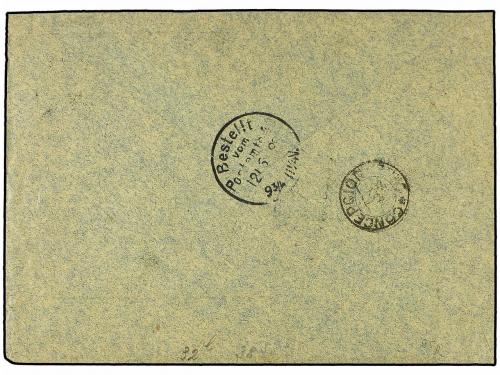 ✉ CHILE. 1898. CONCEPCION a ALEMANIA. 1 ctvo. verde (5) y 5 