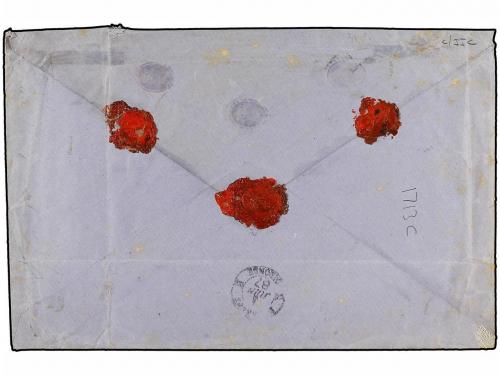 ✉ TAHITI. 1887 (April 13). Registered cover to Bordeaux fran