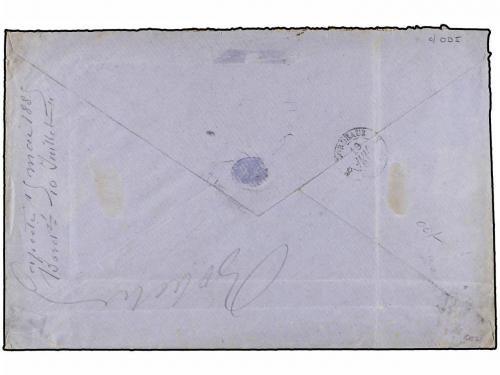 ✉ TAHITI. 1885 (May 16). Registered cover to Bordeaux franke