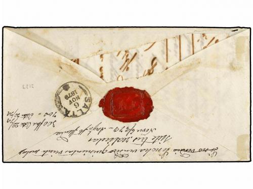 ✉ BOLIVIA. 1879 (16 Octubre). TUPIZA a SALTA (Argentina). Ma