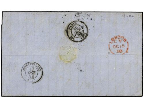 ✉ PERU. 1858 (Aug 6). Large part entire letter to France fra