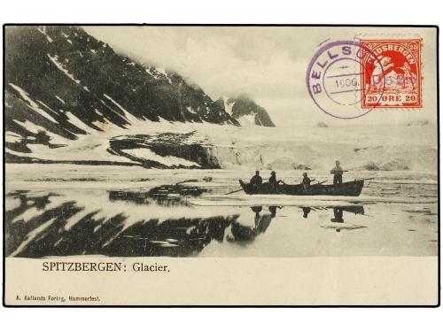 ✉ NORUEGA. 1906 (Aug 14). Postcard from advent Bay to France