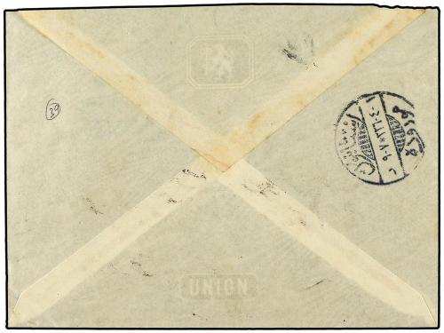 ¿ ALBANIA. 1910. ALBANIA. Cover bearing 1909 issue 1 piastre