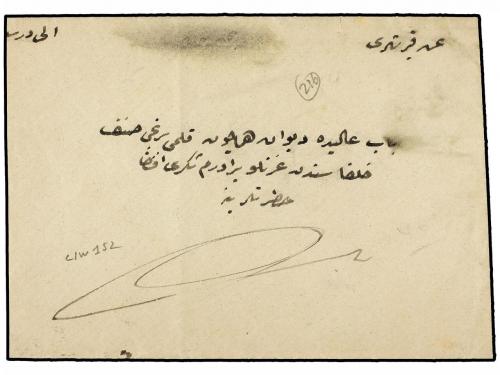 ✉ TURQUIA. 1880. Cover bearing on reverse 2 piastres Duloz s