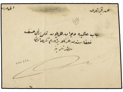 ✉ TURQUIA. 1880. Cover bearing on reverse 2 piastres Duloz s