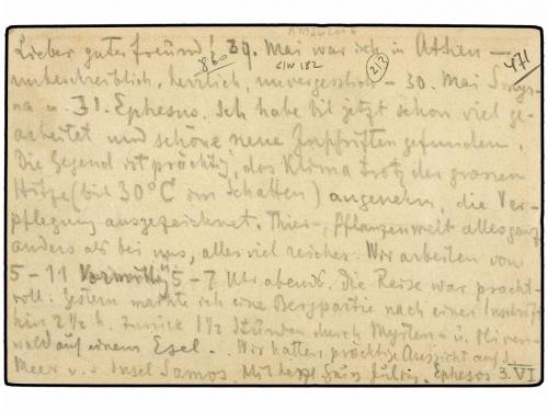 ✉ TURQUIA. 1895. Postal stationery card sent to AUSTRIA show