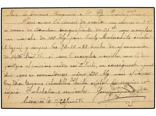✉ TURQUIA. 1896. Postal stationery card showing all Arabic t