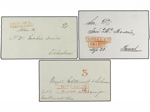 ✉ MEXICO. 1823-52. CHIHUAHUA. Diecisiete cartas de CHIUAHUA,