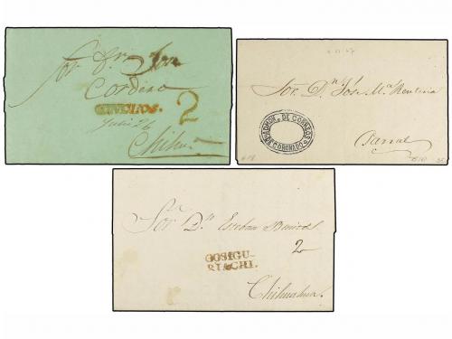 ✉ MEXICO. 1823-52. CHIHUAHUA. Diecisiete cartas de CHIUAHUA,