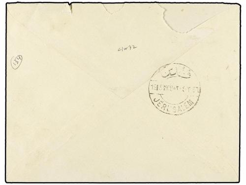 ✉ TURQUIA. 1908. PALESTINE. Cover bearing 2x20 para tied by 