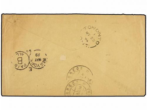 ✉ PUERTO RICO. Ed. 106, 107, 110. 1894. MAYAGUEZ a TORONTO (