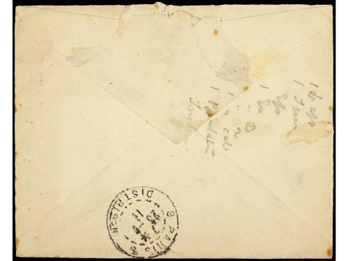 ✉ GRAN BRETAÑA. 1911 (July 22). Cover to PARIS showing fine 