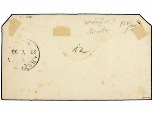 ✉ MARRUECOS ALEMAN. 1898 (July 15). Cover from MAZAGAN to BR