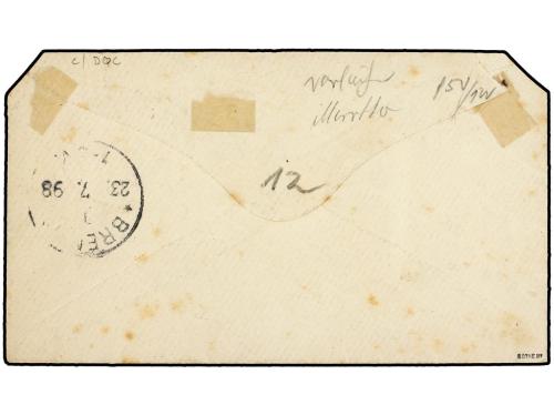 ✉ MARRUECOS ALEMAN. 1898 (July 15). Cover from MAZAGAN to BR