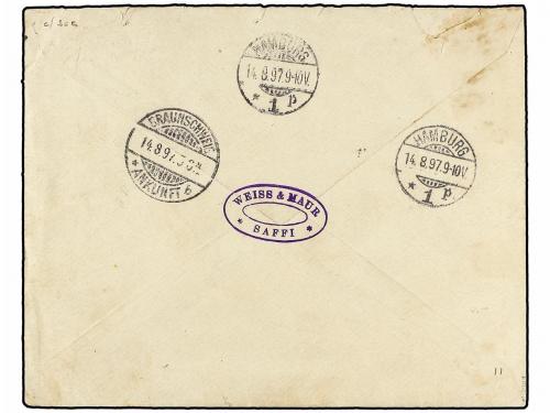 ✉ MARRUECOS ALEMAN. 1897 (Aug 4). Cover from SAFFI to BREMEN