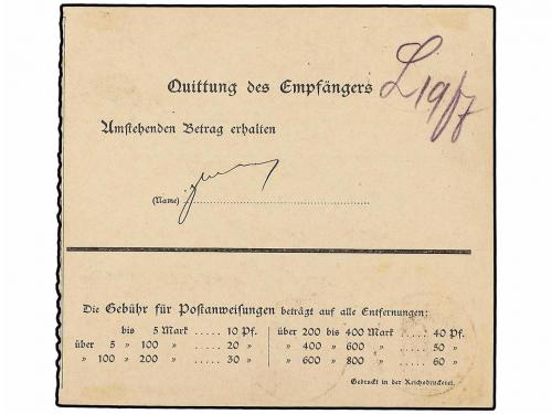 ✉ MARRUECOS ALEMAN. 1914 (July 17). LARACHE. Money Order For