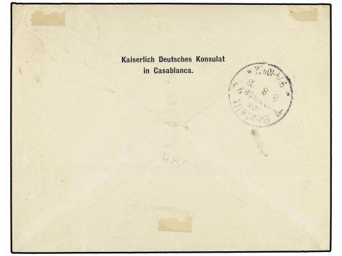 ✉ MARRUECOS ALEMAN. 1903 (July 27). CASABLANCA. Cover from G