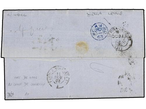 ✉ GUAYANA FRANCESA. 1883 (Dec 1). Outer letter sheet sent re