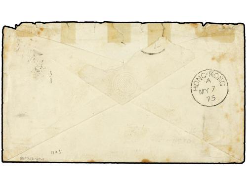 ✉ CHINA. 1875. Sailor´s Concessionary rate cover endorsed ´F