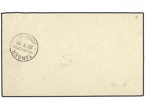 ¿ MARRUECOS ALEMAN. 1905 (Sept 30). Local cover bearing sing