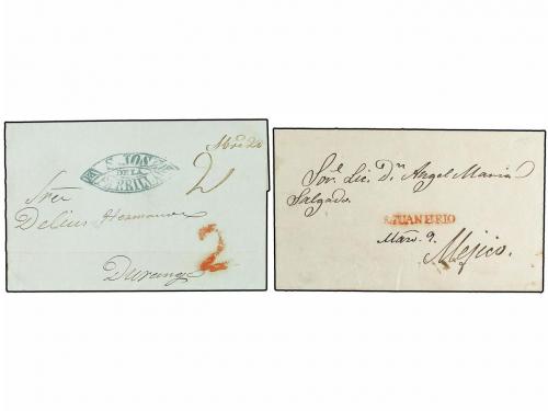 ✉ MEXICO. 1842-64. DURANGO. Diecisiete cartas de CERRO GORDO