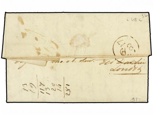 ¿ SANTA LUCIA. 1829 (Aug. 31). Entire letter from CASTRIES t