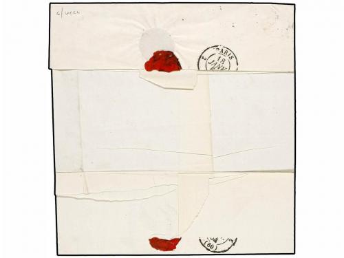 ✉ ARGENTINA. 1863. BUENOS AIRES a PARÍS. 80 cts. carmín. Mat