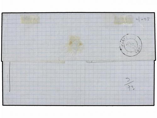 ✉ URUGUAY. 1871. MONTEVIDEO a PARIS. Fechador octogonal fran