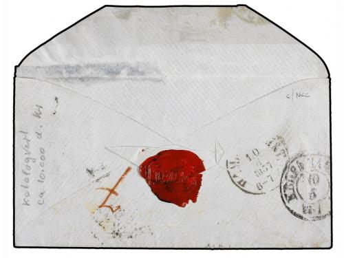 ✉ ITALIA ANTIGUOS ESTADOS: ESTADOS PONTIFICIOS. Sc. 8. 1857 