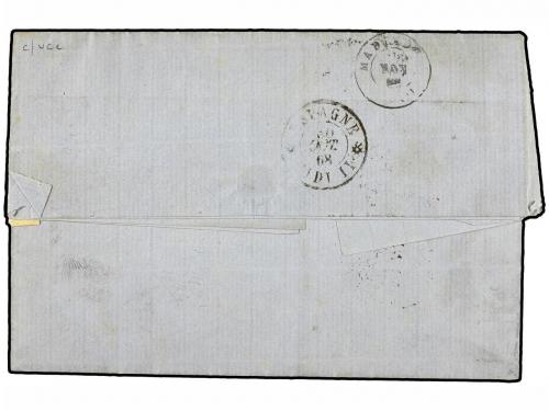 ✉ BELGICA. 1868 (Oct. 28). Entire letter from BRUSSELS to MA