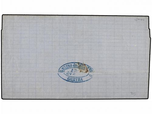 ¿ VENEZUELA. 1876 (Feb 15). Cover from LA GUAYRA to VERA CRU