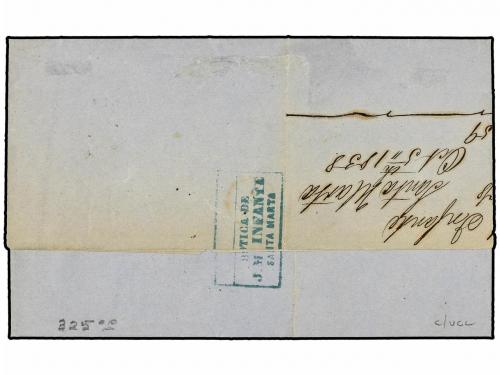 ✉ PANAMA. 1858. SANTA MARTA a NEW YORK. Marca SANTA/MARTA y 