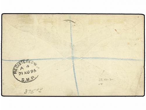 ✉ NIGERIA. Sg. 46, 48, 49, 50. 1895 (July 22). Registered co