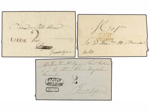 ¿ MEXICO. 1826-1854. LAGOS. Seis cartas de ENCARNACIÓN, LAGO