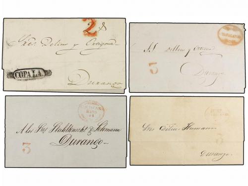 ✉ MEXICO. 1840-49. MAZATLAN. Siete cartas de PUERTO DE MAZAT