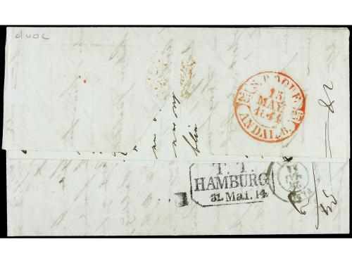 ✉ GIBRALTAR. 1844 (May 15). Entire letter from GIBRALTAR To 