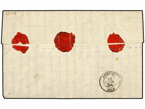 ✉ MONACO. Sg. 7. 1894 (June 26). Entire letter from MONTE CA