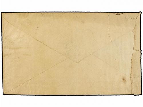 ✉ URUGUAY. 1874. MONTEVIDEO a CÁDIZ (España). 20 cts. rojo c