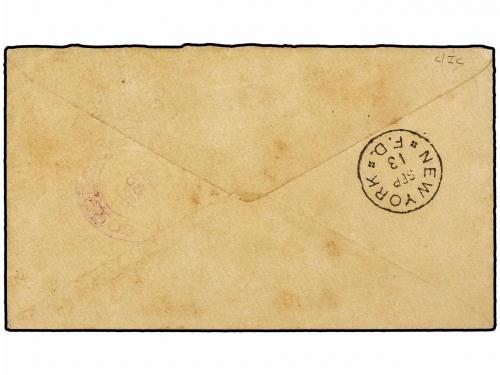 ✉ COSTA RICA. 1888. SAN JOSÉ a SANTIAGO DE CUBA. Entero Post