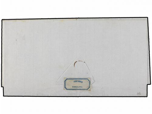 ✉ MALTA. 1866. BARCELONA (Spain) to MALTA. Stampless entire,