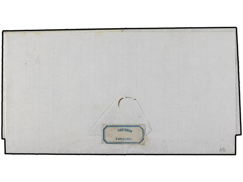 ✉ MALTA. 1866. BARCELONA (Spain) to MALTA. Stampless entire,