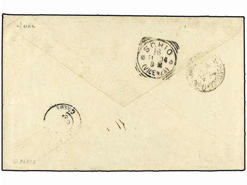 ¿ COREA. 1904 (Oct 4). Registered cover to SCHIO, Italy fran