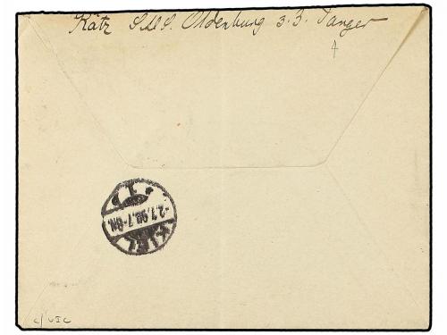 ✉ MARRUECOS. 1898 (June 27). Cover from TANGIER to KIEL (Ger