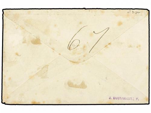 ¿ PERU. 1883. PACIFIC WAR. Cover to AREQUIPA franked by diag