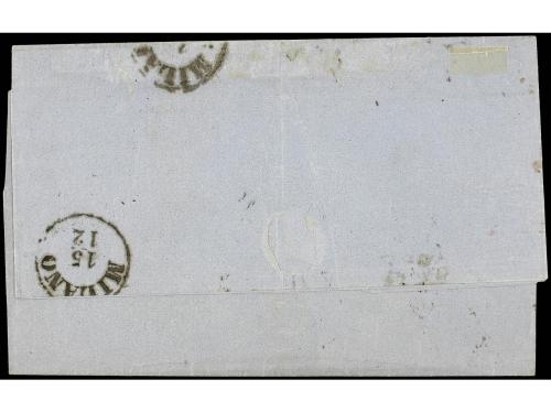 ✉ ITALIA ANTIGUOS ESTADOS: TOSCANA. Sa. 7. 1854. LIVORNO a M