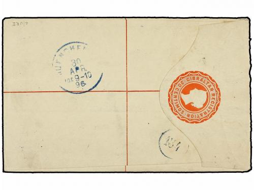 ¿ GIBRALTAR. 1898 (April 25). Small 20cs. red registered pos